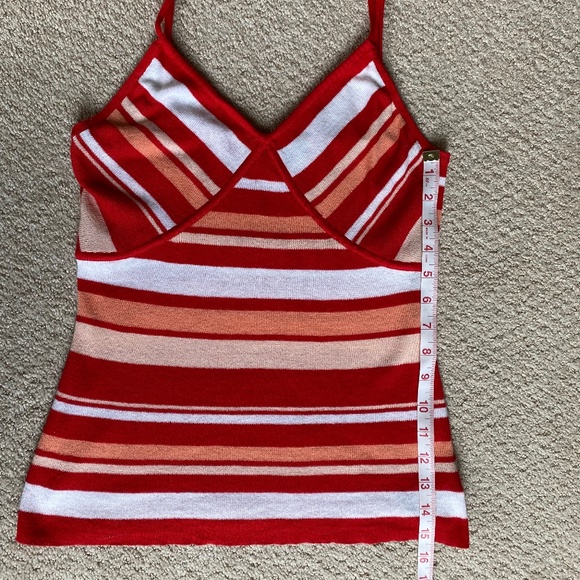 bebe cami cotton knit sweater stripe top Medium - Picture 8 of 12